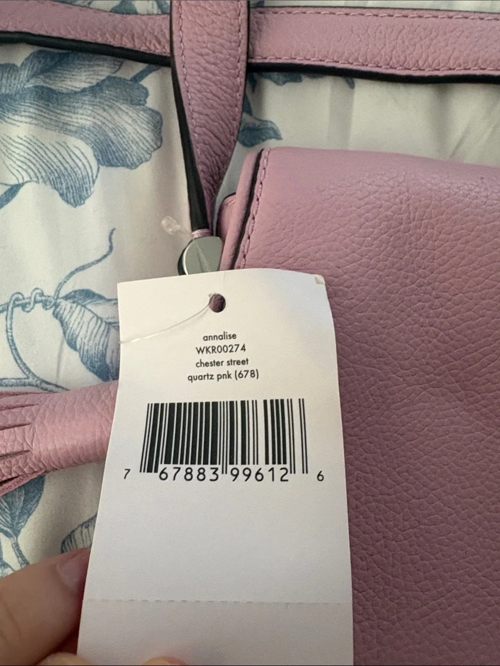 kate spade Dusty Rose Pebbled Leather Crossbody with Tassel WITH TAGS